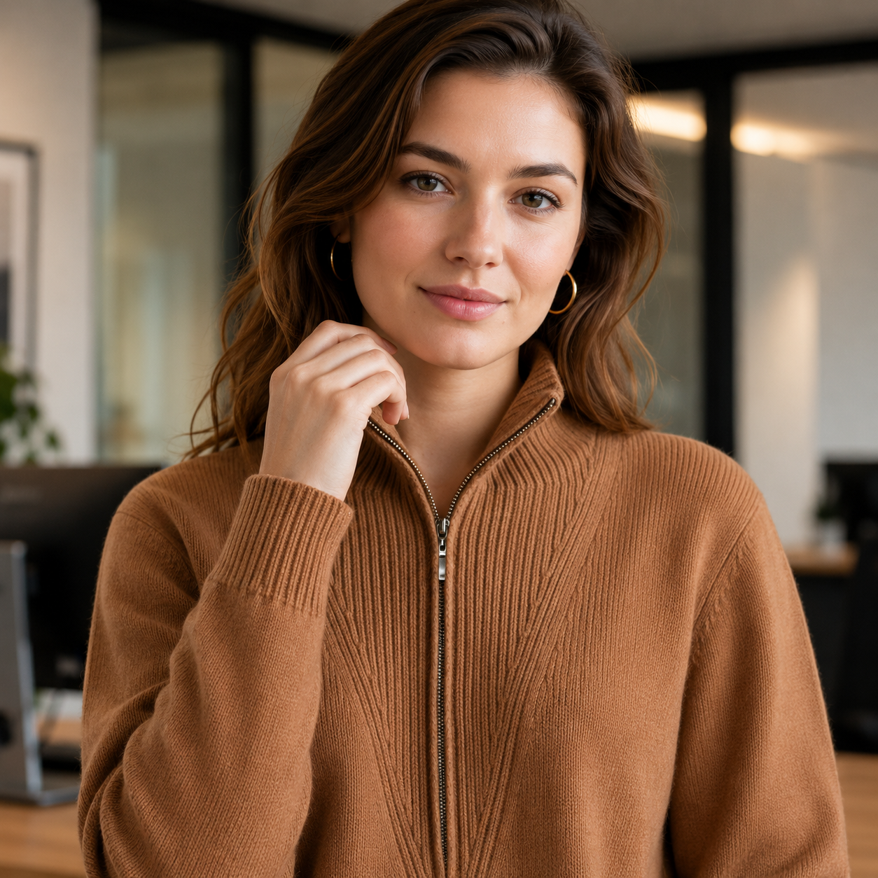 Pull col à fermeture femme – Image 2